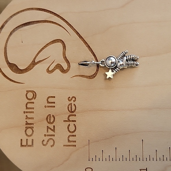 Spaceman Charm Drop Earrings - Picture 4 of 6